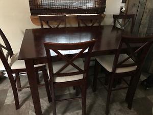 Bar height kitchen table & chairs