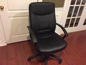 Black (faux leather) desk chair
