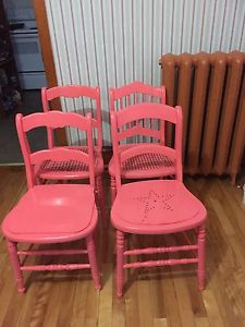 Chalk painted antique chairs
