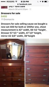 Dressers prefer to sell as pair