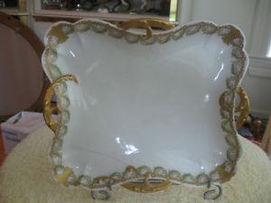 GORGEOUS OLD ANTIQUE UNUSUAL-SHAPED FRENCH LIMOGES CHINA [AS