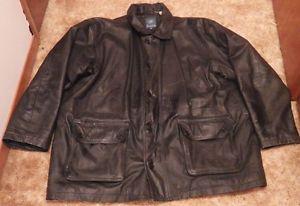 Men;s Black Leather Jacket Size 3X