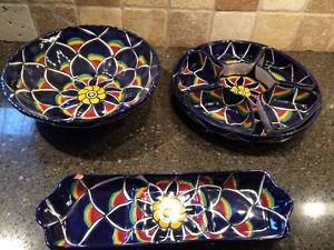 Mexican Handpainted serving dishes