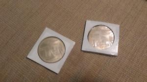  Montreal Olympic $5 and $10 coin