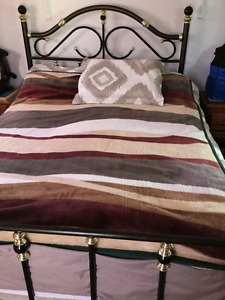 Queen bed frame, seals box spring and mattress North Sydney