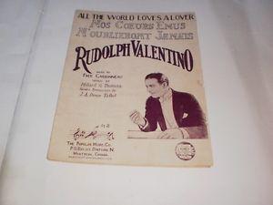 Rudolph valentino- Piano music sheet-vintage