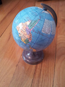 Small globe with pencil sharpener attached
