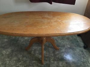 Solid wood crafted oval shape coffee table