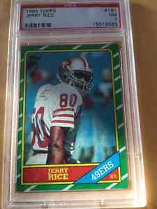  Topps JERRY RICE Rookie Football Card, PSA 7