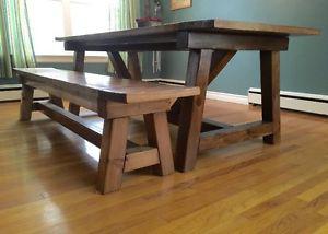 Truss and beam table and bench