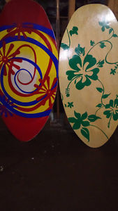 Two skimboards