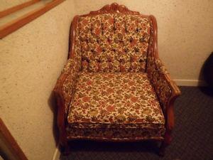 vintage french provincal couch and chair