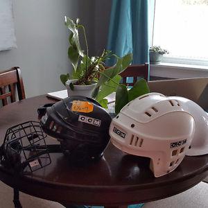 2 childrens CCM helmets