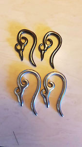 6 & 8 Gauge Spiral Hanger Earrings