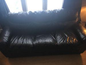 Black Leather Couch- need gone ASAP
