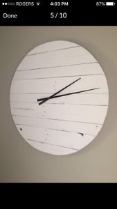 Brand New. Large Reclaimed wood wall clock.
