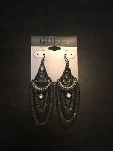 Brand new Guess dangle chain earrings