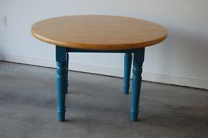 Butcher Block Round Dinning Table