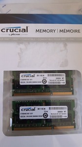 Crucial memory 2 x 2GB 204 pin DDR3 Ram