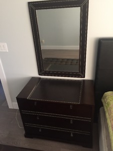 Dresser, mirror, and night stand