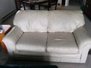 Free - white leather couch