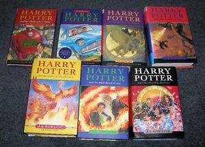 Full set of 7 Harry Potter Hardcover books $55