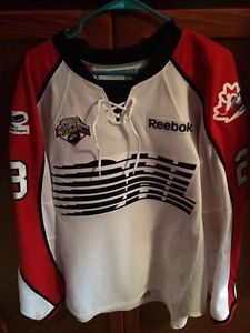 Game Worn & signed Stuart Percy OHL Canada Russia jersey