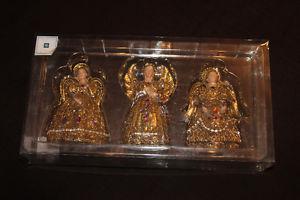 Gold Christmas Angel Decorations, New condition