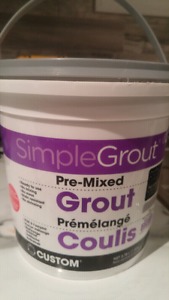 Grey mortor and grout for ceramic tile