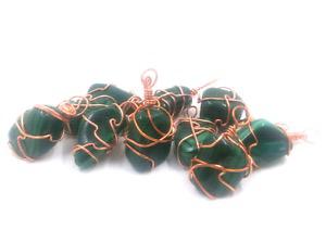 Handmade malachite pendants