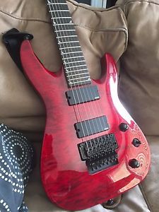 Jackson slat3 7 string. Emg pickups neck through