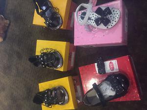 Kids sandals size 6. Brand new in boxes, prices range from