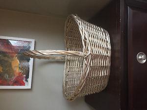 Large silvery-golden basket- new condition