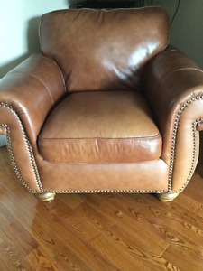 Leather sofa, arm chair and recliner