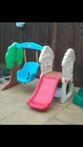 Little tikes slide and swing set
