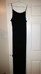 Long black sparkling dress