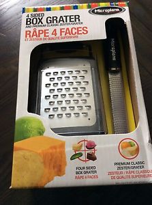 Microplane box grater and zoster brand new in box