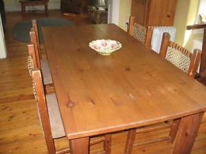 Older Dining table and chairs