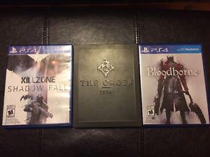 Playstation 4 Game Lot - Bloodborne, The Order ,