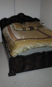 Queen Bed, Tall Dresser and 2 Nightstands