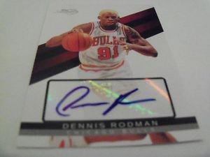 Signed Dennis Rodman Chicago Bulls NBA Card #'d/