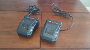 Two Bosch 18V Chargers