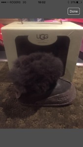 Uggs Boo moccasin baby boot in chocolate. New in b