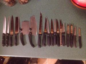 Various kitchen knives for sale