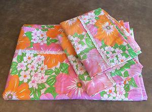 Vintage Floral Top Sheet/Pillowcases