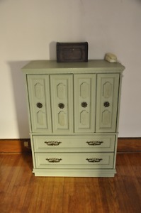 Vintage Sage Green Painted Dresser