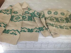 Vintage curling sweaters, small, large