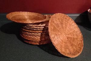 Wicker plate holders - used for wedding centerpieces