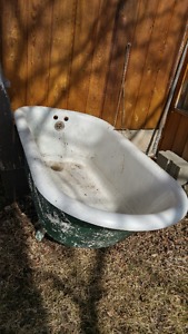 vintage clawfoot bathtub