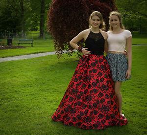 Beautiful Black and Red Sherri Hill Prom Dress For Sale,